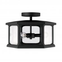 Capital Lighting 946632BK - 3 Light Outdoor Semi-Flush