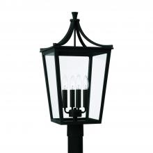 Capital Lighting 947943BK - 4-Light Outdoor Post-Lantern