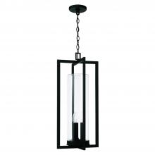 Capital Lighting 948232BK - 3-Light Outdoor Hanging-Lantern