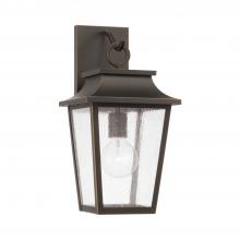 Capital Lighting 953311OZ - 1-Light Outdoor Tapered Wall Lantern in Oiled Bronze with Ripple Glass