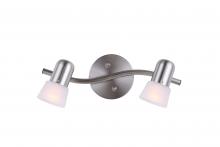 Canarm IT5251 - Omni, 2 Head Track, Frosted Swirl Glass, 60W A15 or R16