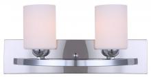 Canarm IVL370A02CH-O - Hampton, 2 Lt Vanity, Flat Opal Glass, 100W Type A, 18" x 8 1/2" x 6 1/2"