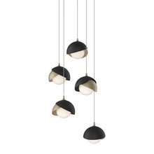 Hubbardton Forge - Canada 131125-SKT-LONG-84-10-GG0711 - Brooklyn 5-Light Double Shade Pendant