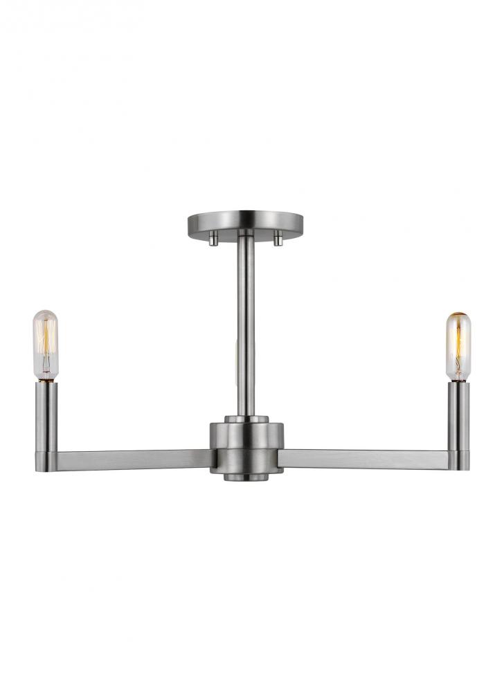 Fullton Three Light Semi-Flush Mount