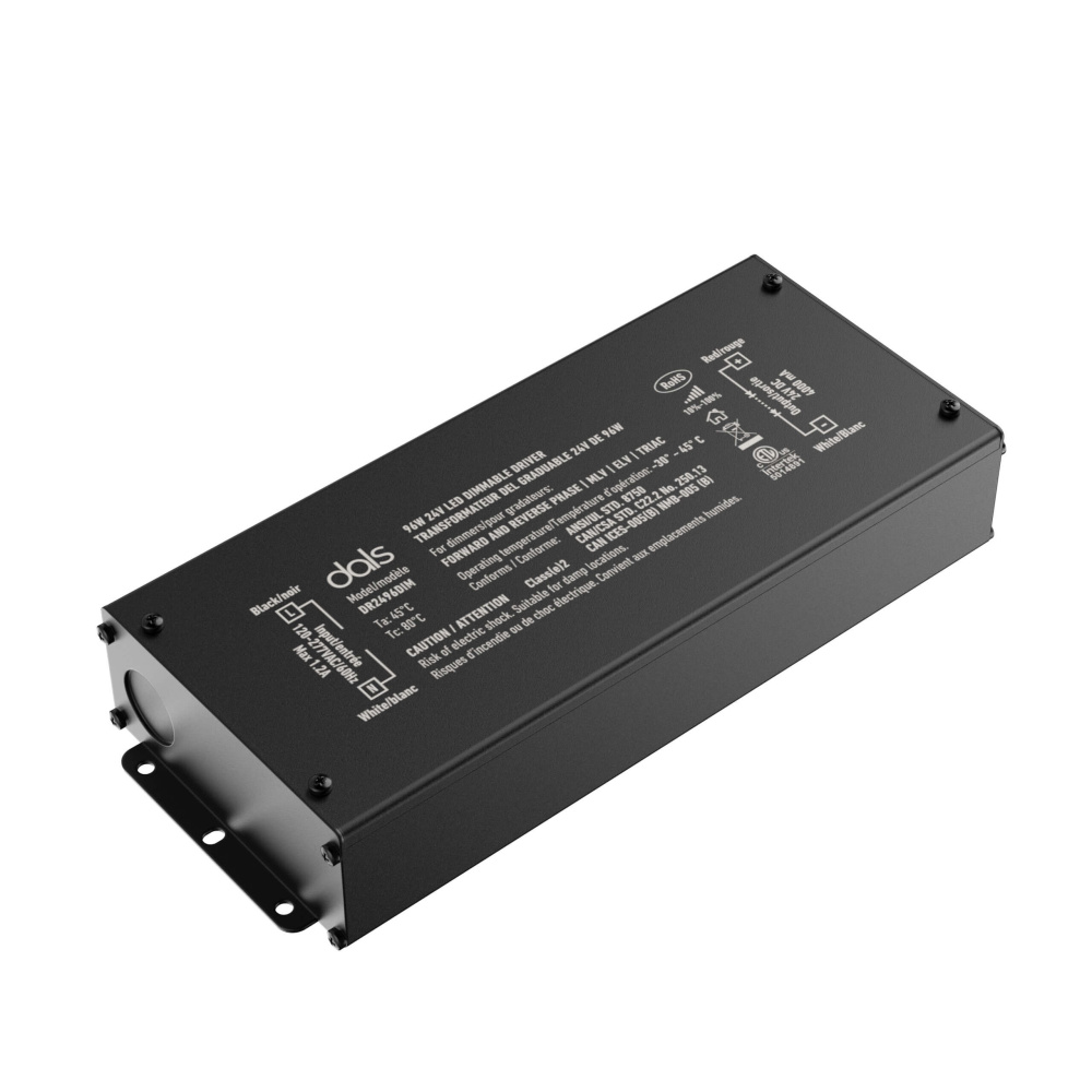 96W 24V Dimmable hardwired driver, two outputs