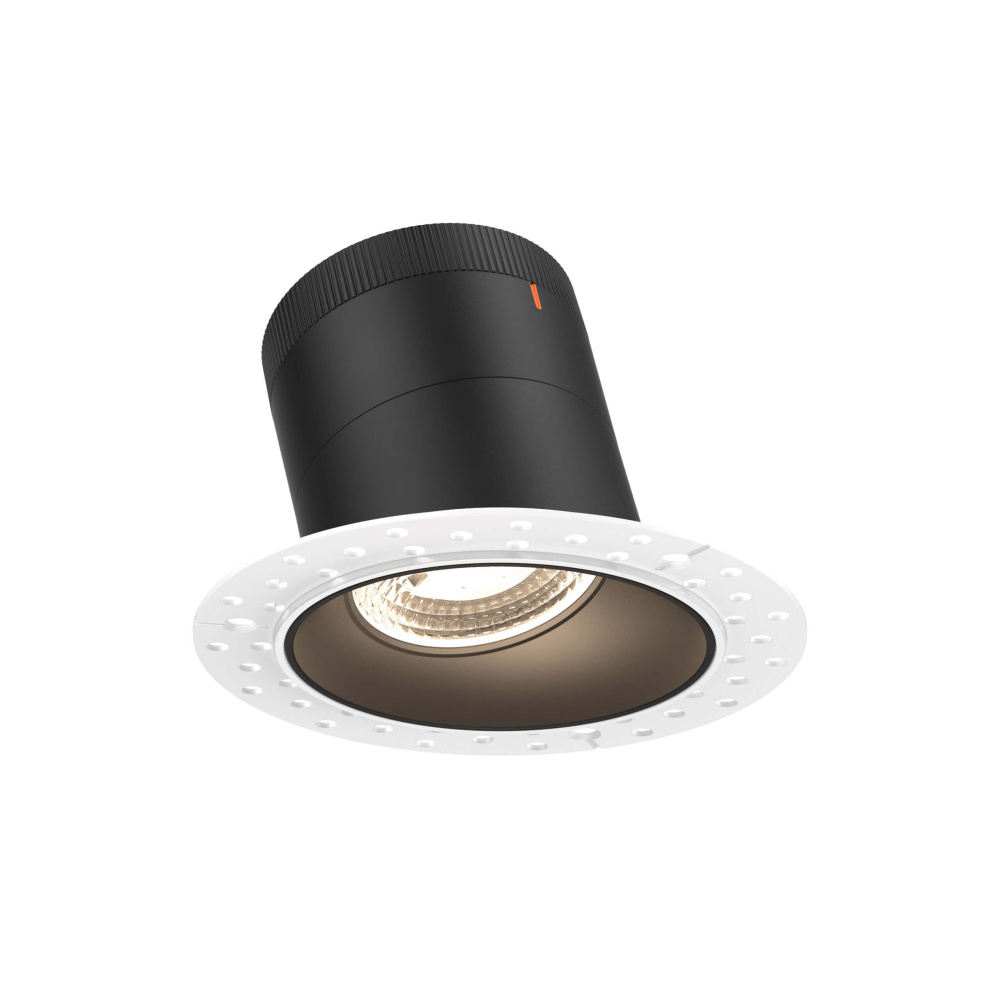 4in Modular Downlight, 5CCT, 20 degree Beam Angle, Slope Ceiling, Black,Trimless